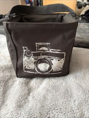 Thirty-One Black Fabric Storage Cube with Camera Graphic